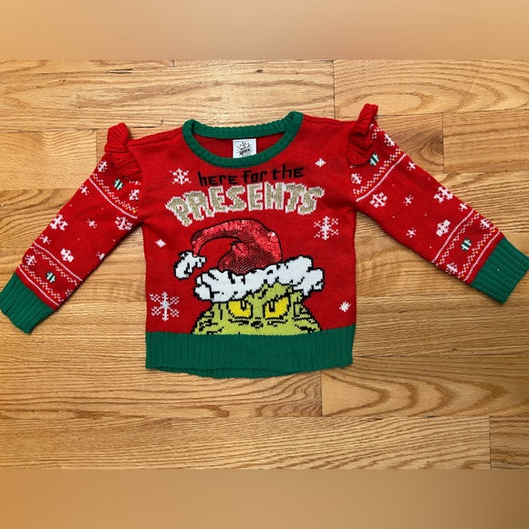 Toddler Girls Sweater Sweaters Christmas Holiday Grinch Mickey Minnie Shirts - Picture 2 of 6